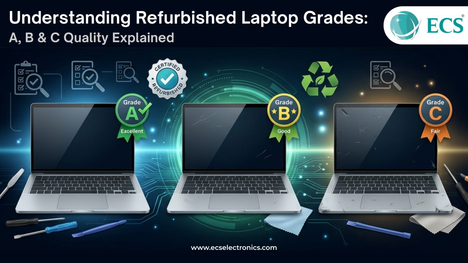 Understanding Refurbished Laptop Grades: A, B & C Quality Explained
